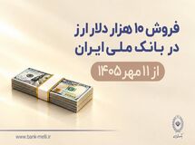 فروش 10 هزار دلار ارز در بانک ملی ایران از 11 مهرماه + شرایط دریافت
