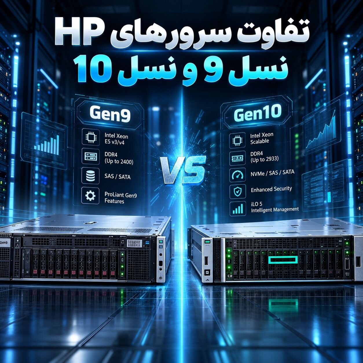 تفاوت سرورهای HP نسل 9 و نسل 10؛ کدام انتخاب بهتری است؟
