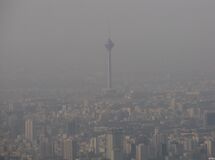 کیفیت هوای اغلب مناطق تهران در وضعیت ناسالم قرار گرفت
