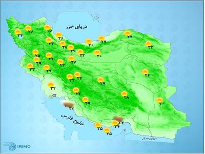 جوی پایدار طی سه روز آینده در اکثر نقاط کشور/ وزش باد شدید و گرد و خاک در زابل+ جدول