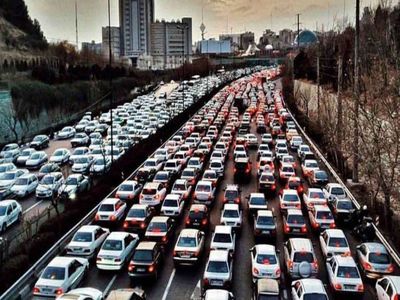ترافیک صبحگاهی در بزرگراه صدر و بزرگراه شهید همت