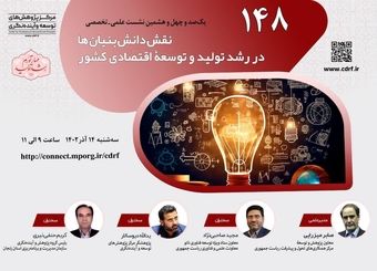 نشست بررسی نقش دانش‌بنیان‌ها در رشد تولید و توسعه اقتصادی کشور برگزار می‌شود