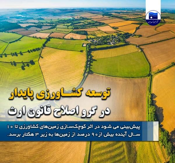 توسعه کشاورزی پایدار در گرو اصلاح قانون ارث