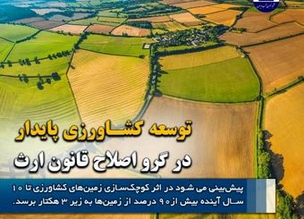 توسعه کشاورزی پایدار در گرو اصلاح قانون ارث