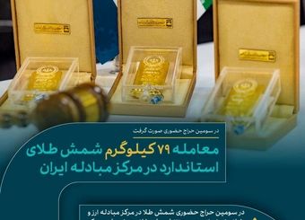 معامله ۷۹ کیلوگرم شمش طلای استاندارد در مرکز مبادله ایران