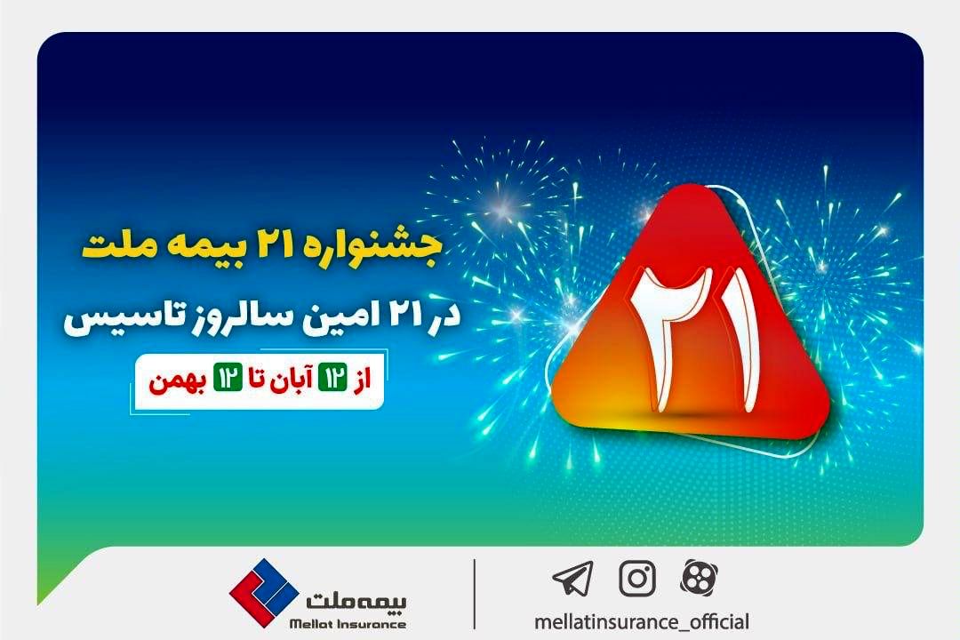 جشنواره ۲۱ بیمه ملت به مدت سه ماه برگزار میشود