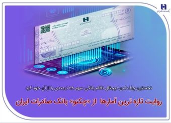 روایت تازه‌ترین آمارها از«چکنو» بانک صادرات ایران