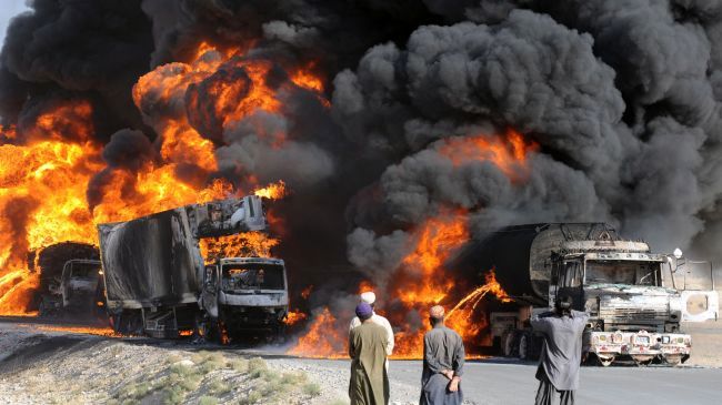 حمله دوباره به کامیون‌های ایرانی در خاک ترکیه؛ کامیون‌ها در آتش سوختند